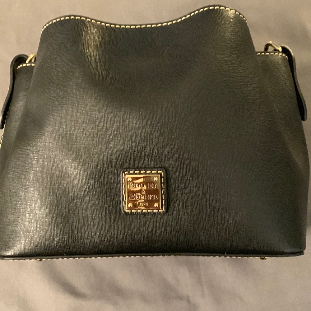 Dooney & Bourke Wexford bag leather small Brenna Satchel Black smooth leather